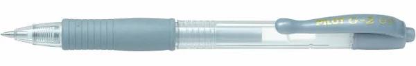 Pilot Bl-G2-7-Si G2 Retractable Gel Ink Rollerball 0.7mm Silver Box of 12