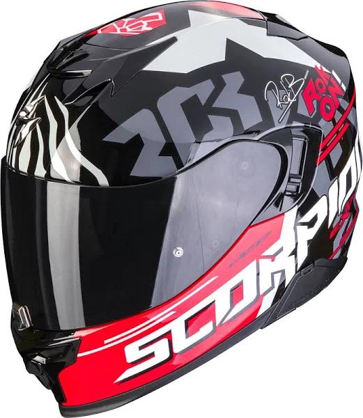 Scorpion EXO-520 Evo Air ROK Bagoros Helmet, black-red, Size S