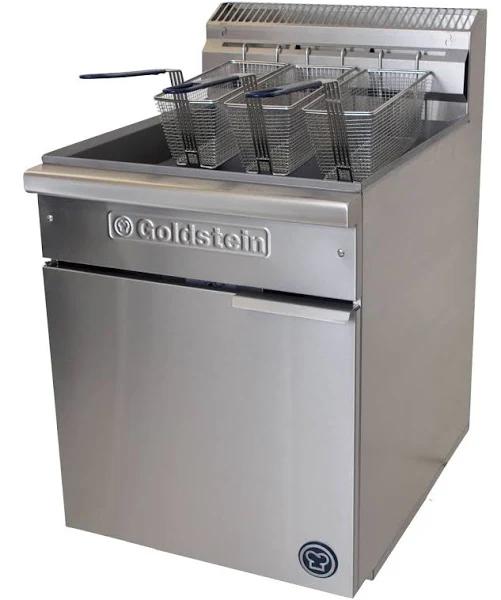 Goldstein VFG24L V Series Single Pan Gas Fryer 3 Basket