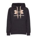 Under Armour Rival Logo Hoodie Grey Black Women - XL