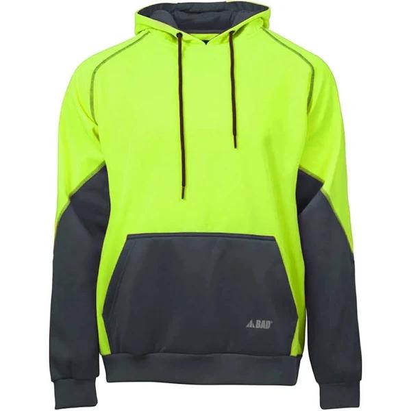 Bad Womens Essential Hi-Vis Fleece Hoodie, M / Yellow