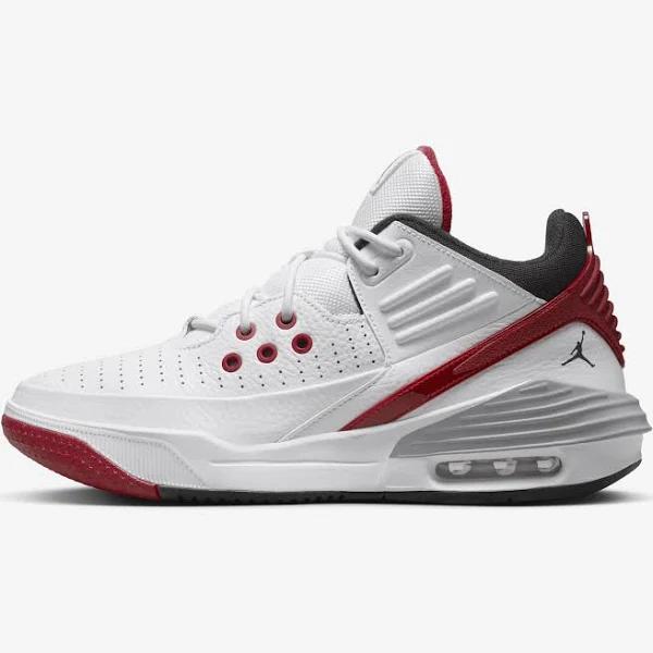 Jordan Max Aura 5 - White/varsity Red/Wolf Grey/Black - 13