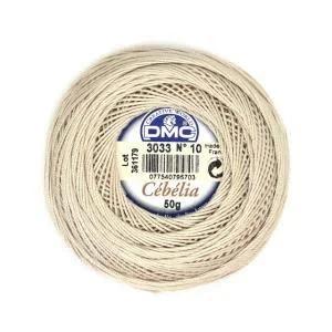 DMC Cebelia 10, #3033 Light Mocha Brown, Combed Cotton Crochet Thread 50g - 3033, Very Light Mocha Brown