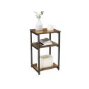 VASAGLE Vintage Brown Side Table with Storage Shelf