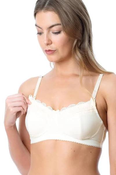 Hotmilk Show Off Wirefree Nursing Bra Ivory 20E