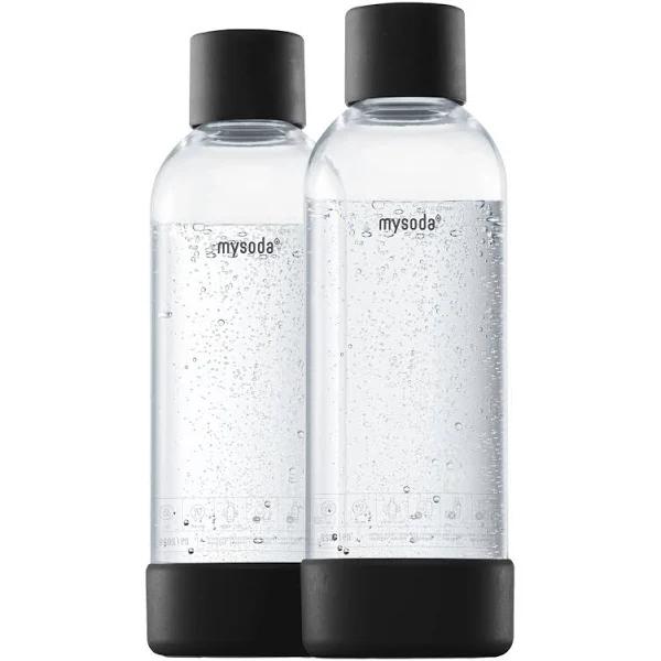 MySoda MySoda Water Bottle 1 L, 2 Pcs, Black