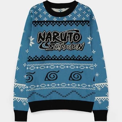 Naruto - Logo Xmas Knit Blue - Pullover