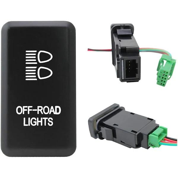 Push Switch Suit Toyota Large by Switch Boss Blue / Off-road Lights