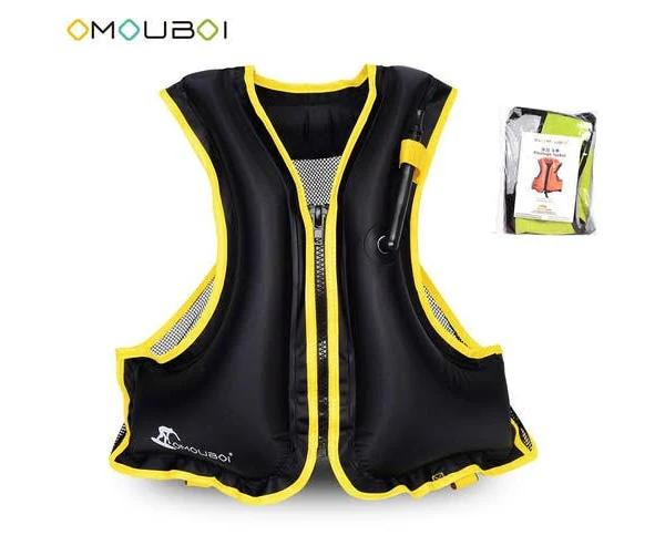 Adult Inflatable Swim Vest Life Jacket for Snorkeling Floating Device Swimming Drifting Surfing Water Sports Life Saving