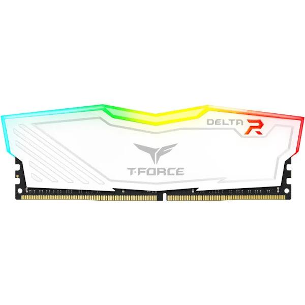 Team Group Delta T-Force 16GB 2x8GB DDR4 3200MHz RGB RAM Memory White