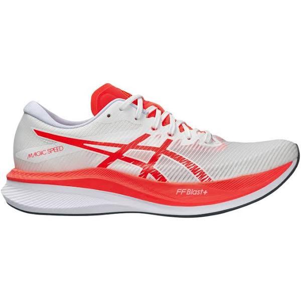 ASICS Magic Speed 3 Mens Running Shoes White/Red US 12