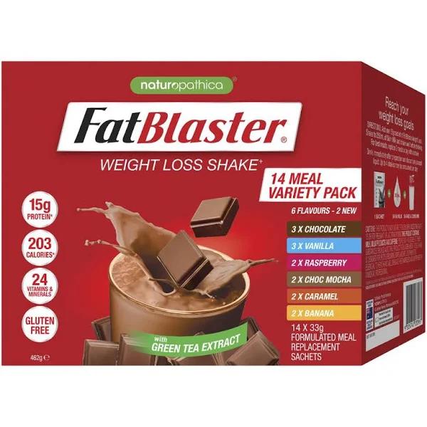 FatBlaster Weight Loss Shake Variety Pack 14 x 33g Sachets