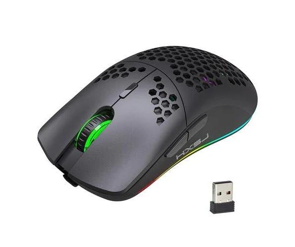 HXSJ T66 RGB 2.4G Wireless Gaming Mouse RGB Lighting Charging Mouse with Adjustable DPI Ergonomic Design for Desktop Laptop Black