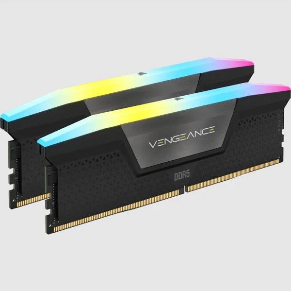 Corsair Vengeance RGB 32GB (2x16GB) DDR5 UDIMM 5600MHz C40 1.25V Desktop Gaming Memory Black