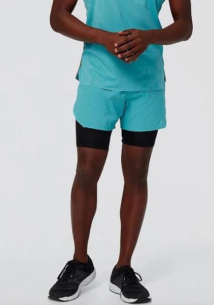 New Balance Q Speed 5 Inch 2 in 1 Shorts in Blue