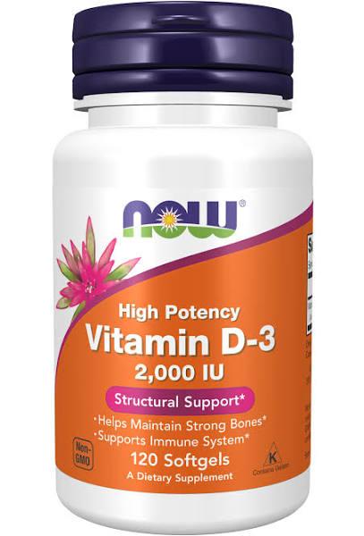 Now Foods Vitamin D-3 2000 IU 120 Softgels