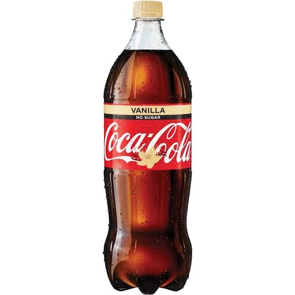 Coca-Cola Vanilla No Sugar Soft Drink Bottle 1.25L