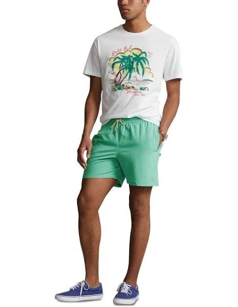 Polo Ralph Lauren Traveler Plain Swim Short in Sunset Green L