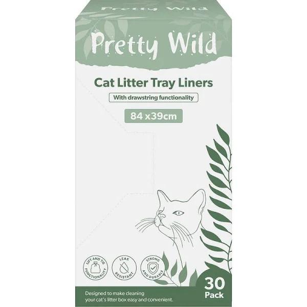 Pretty Wild Cat Litter Tray Liners 30 Pack