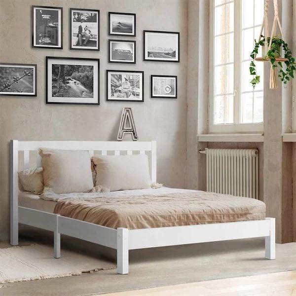 Artiss Sofie Wooden Bed Frame Timber Bed Base (Queen Double King Sinlge) - Earn Everyday Rewards, Afterpay Available