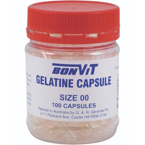 Bonvit Empty Capsules Size '00' Gelatine 100 Capsules