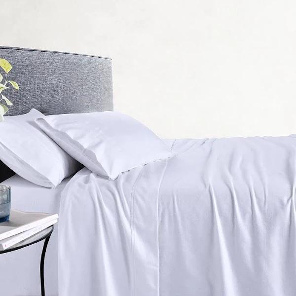 Amor 100% Cotton Thermal Soft Flannelette Sheet Set 170gsm White - Queen - AfterPay & zipPay Available