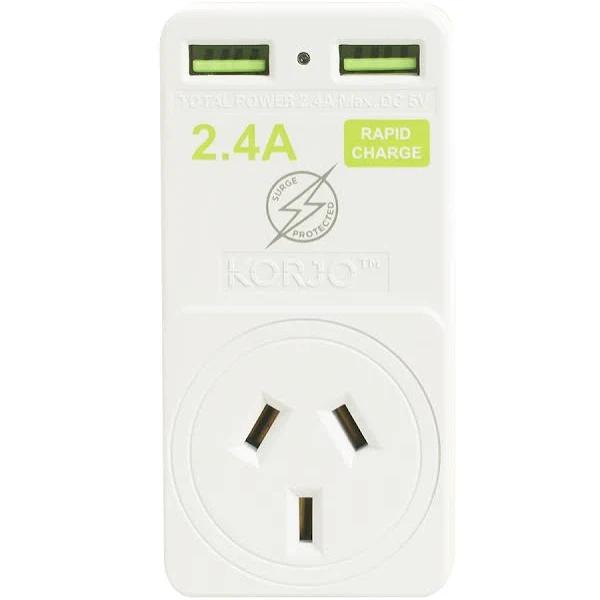 Korjo USB & Power Adaptor - Australia & Europe