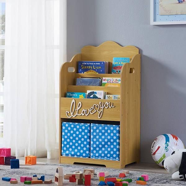 All 4 Kids Madison Natural Bookcase Book Shelf Storage Unit