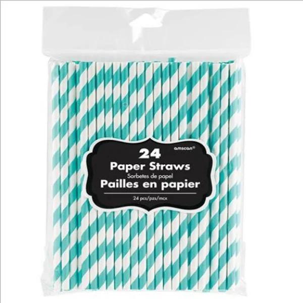 Paper Straws Robin's Egg Blue