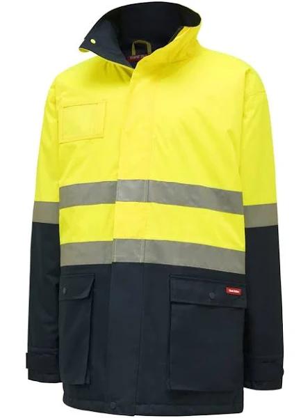 Hard Yakka - Hi-Visibility 2Tone Quilted Jacket With Tape - Yellow/Navy - L