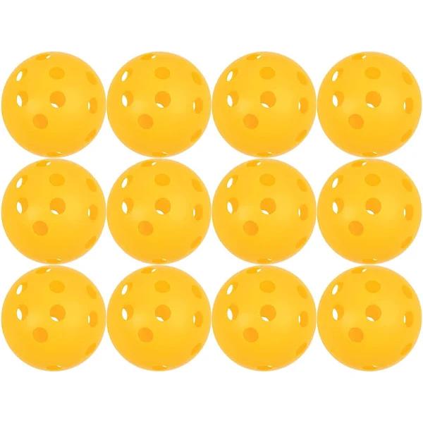 Juvale 12 Pack Plastic Baseballs For Kids, Adults, Sports Training Equipment, T-ball, Yellow (3 in)