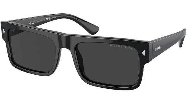 Prada Pr A10SF Black - Man Luxury Sunglasses, Polarized Black Lens