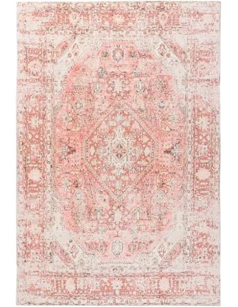 Miss Amara Beatrice Transitional Washable Rug in Pink 330X240CM