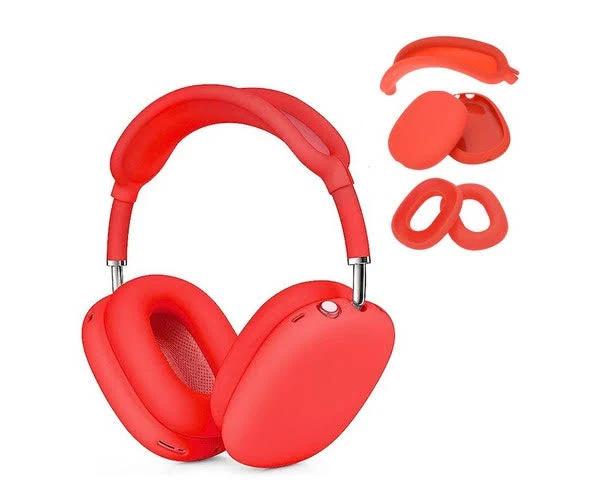 For Apple Airpods Max Headphones Protective Case Silicone Sleeves Full Set Cover Red