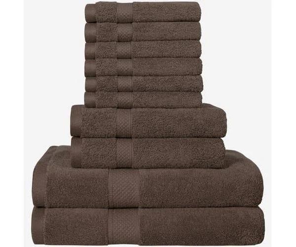 Linenova Extra Soft Thick 650GSM Bathroom Towels Set --10 Pcs