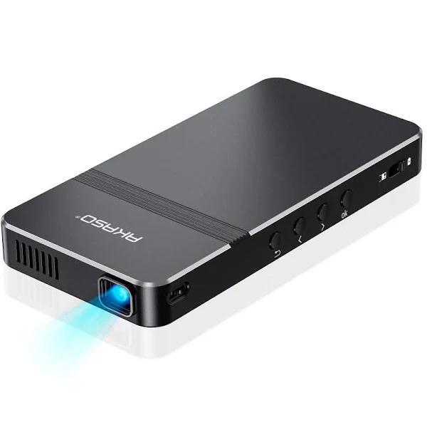 AKASO Mini Projector, Pocket-sized DLP Portable Projector, 50 ANSI Lum