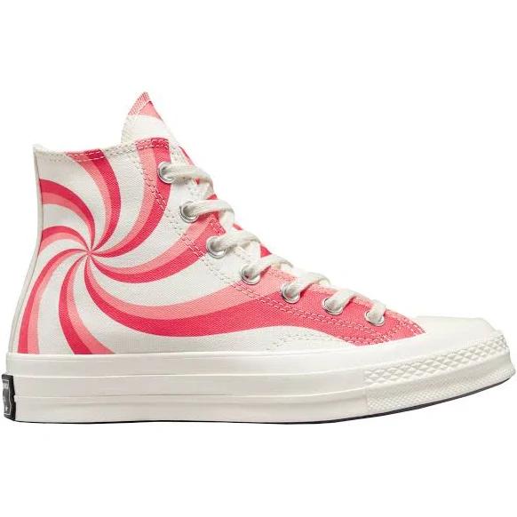 Converse Chuck 70 Hi Sneakers With Swirl in Pink and White