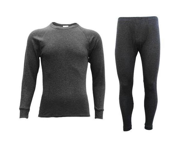 Mens Womens 2PCS SET Merino Wool Top Pants Thermal Leggings Long Johns Underwear - Men's Set - Black (Size:2XL)