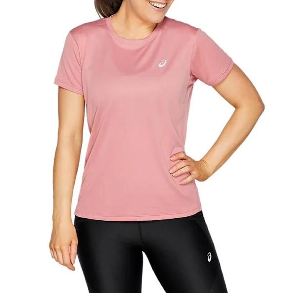 ASICS | Womens Silver Short Sleeve Top (Smokey Rose) M