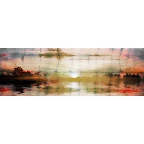 Painted Sunset Canvas Wall Art Size: 25 x 76 cm - Pay with AfterPay or zipPay On Artwork