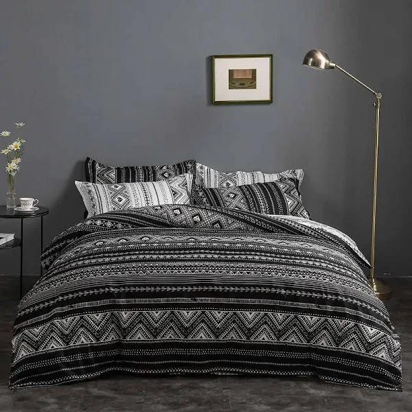 Hugo Reversible Super King Size Duvet Doona Quilt Cover Set