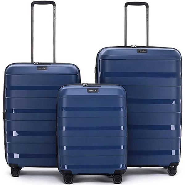 Tosca Comet 4-Wheel Expandable Luggage Set of 3 - Storm Blue (Small, Medium and Large)