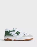 New Balance White & Green 550 Sneakers