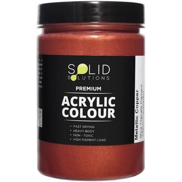 Solid Solutions | Solid Solutions Acrylic Paint | Metallic Copper - 250mL | Epoxy Resin | Silicone Rubber