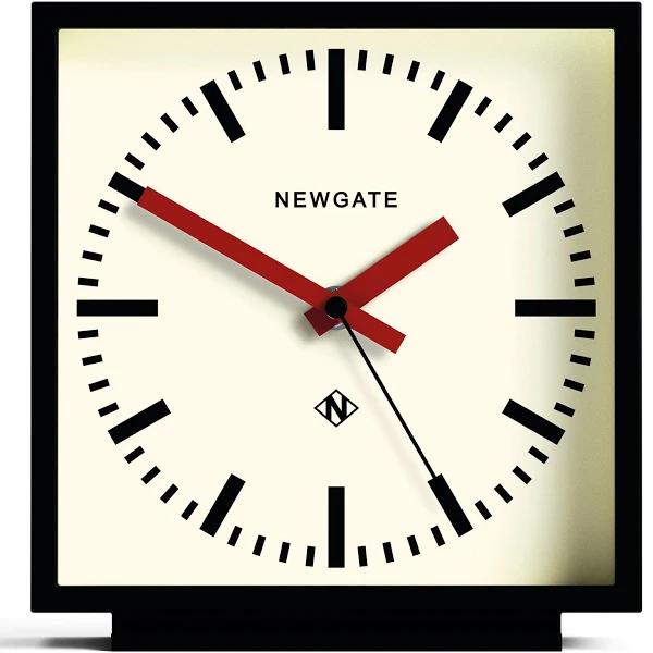 Newgate Amp Mantel Clock Black with Red Hands