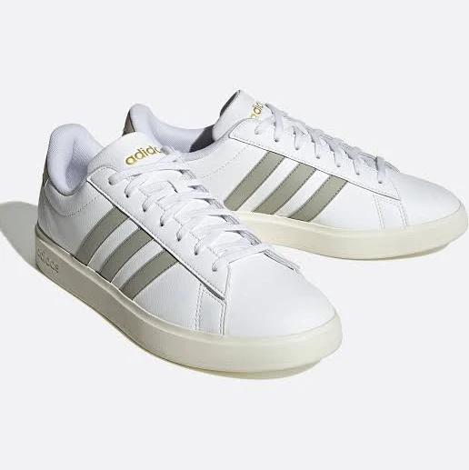 Adidas Grand Court 2.0 Shoes White Grey Gold - 44