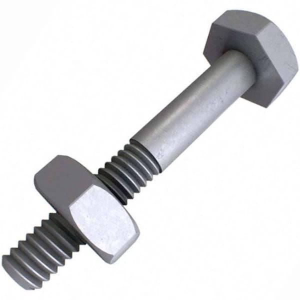 M16 x 85mm Hex Bolt and Nut Class 4.6 Plain - Pack of 75