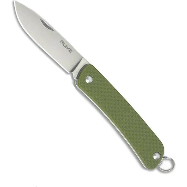 Ruike Slip Joint Keychain Folding Knife | Green / Silver | S11-G