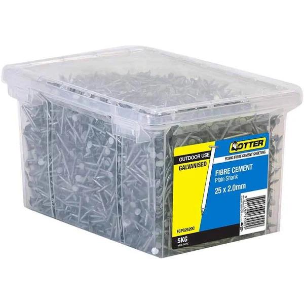 Otter Nail Fibre Cement Sheet Galvanised 25x2.00mm (5kg)