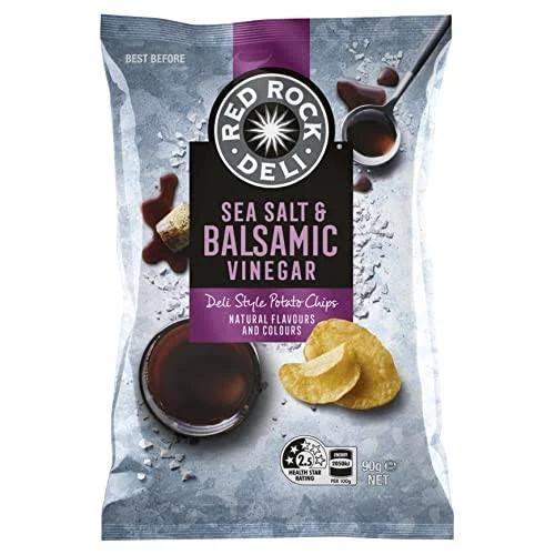 Red Rock Deli Sea Salt & Balsamic Vinegar Potato Chips 90g